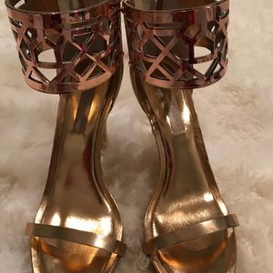 BCBGmaxaria gold sandals size 8